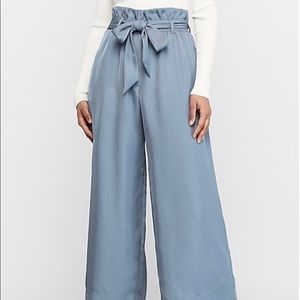 Express High-Waisted Cropped Paperbag Pants- NWT